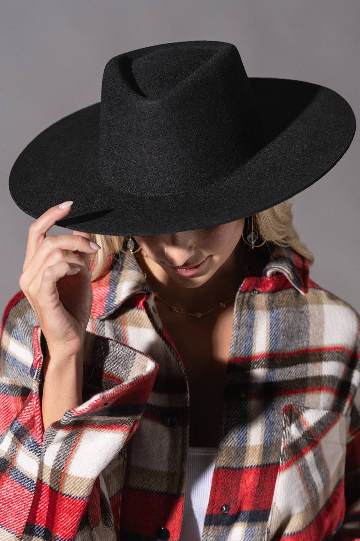 Australian Wool Triangular Panama Hat-Blank - RUST / OS