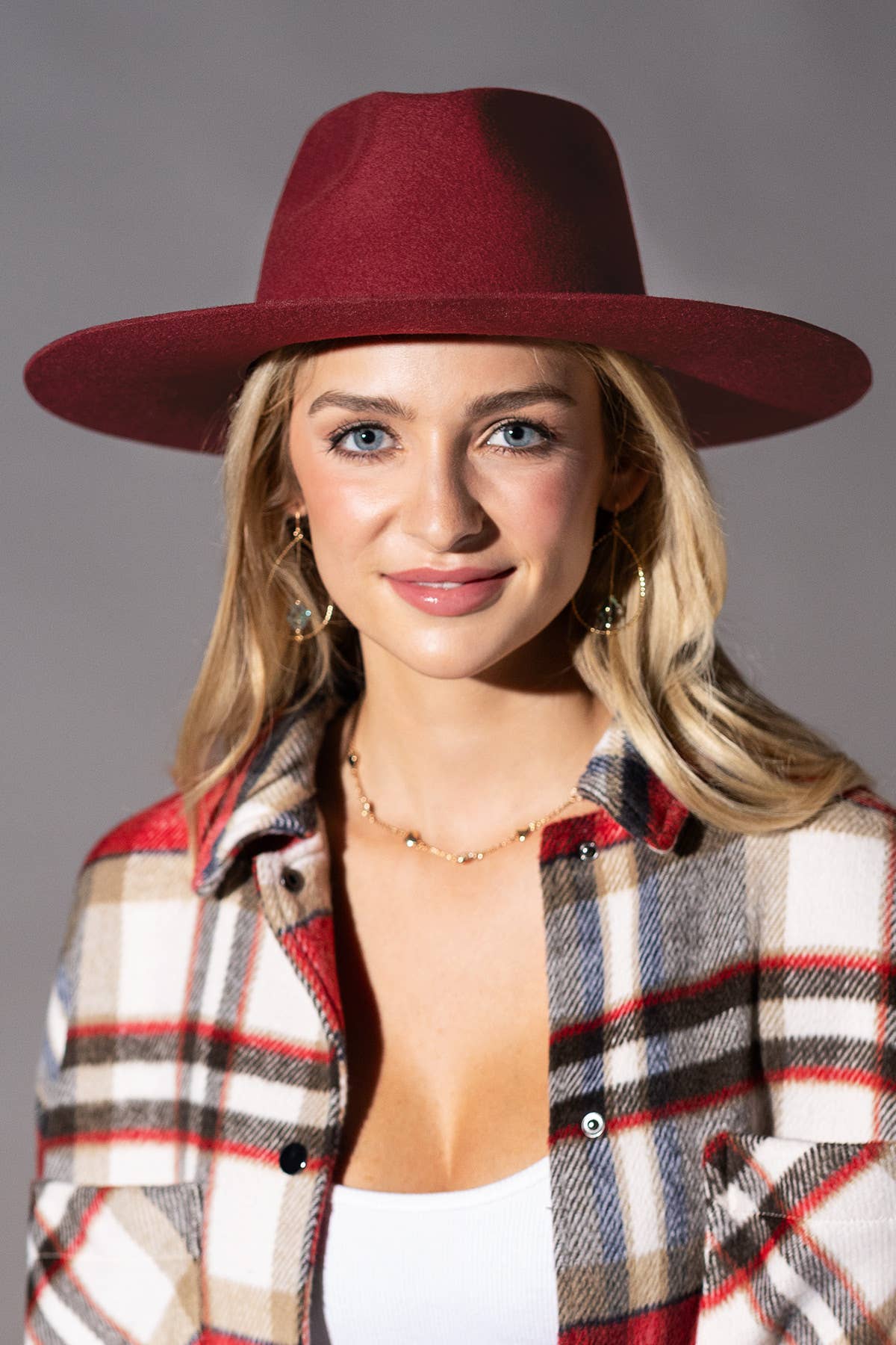 Australian Wool Teardrop Panama Hat-Blank - Brown / OS