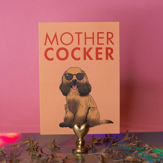 LOLLYPOPARTSTUDIO - Carte Cocker Anglais « Mother Cocker »