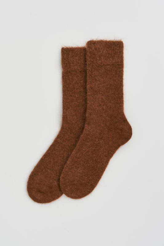 Chestnut Brown Ultra Soft Alpaca Socks