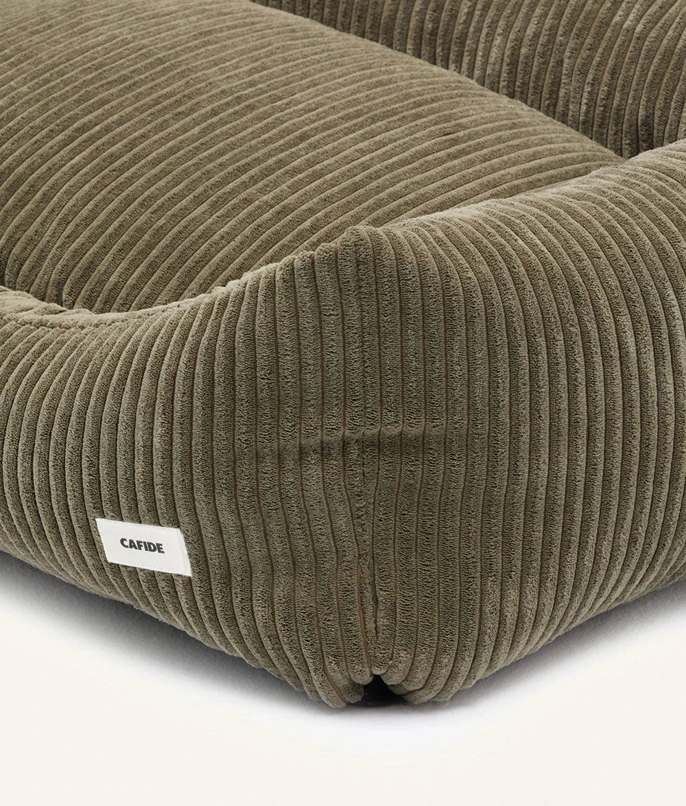 Green Corduroy Dog Bed - Snozy