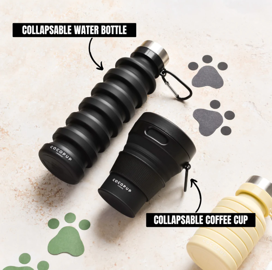 Cocopup London - Collapsible Coffee Cup - Black