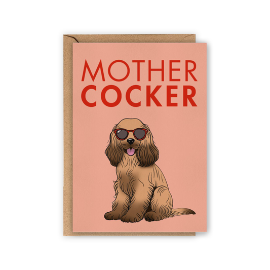 LOLLYPOPARTSTUDIO - Carte Cocker Anglais « Mother Cocker »