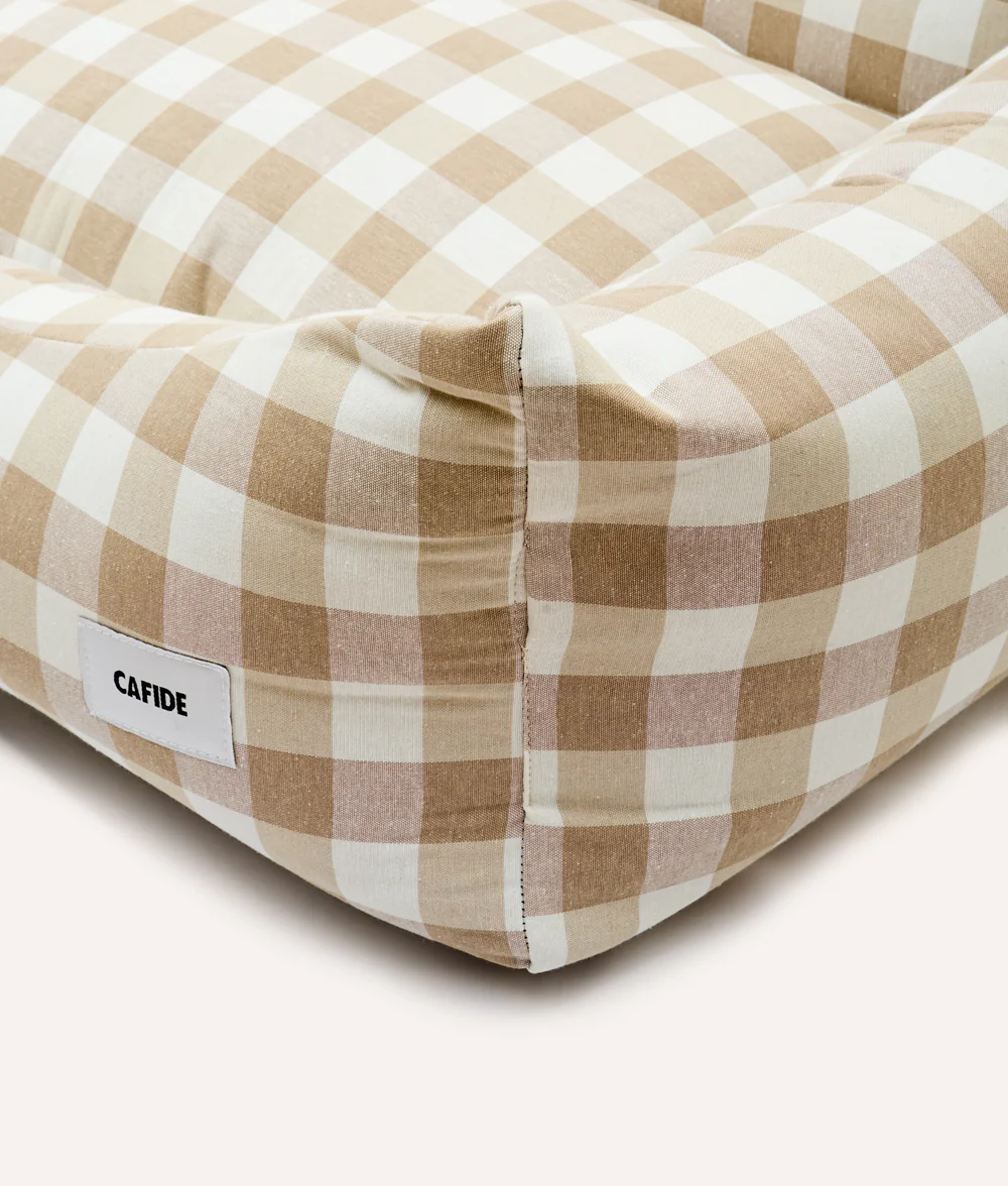 Snozy Beige Vichy Hundeseng