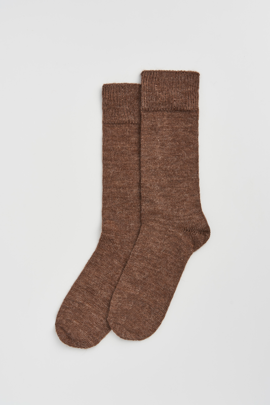Treacle Brown Alpaca Socks