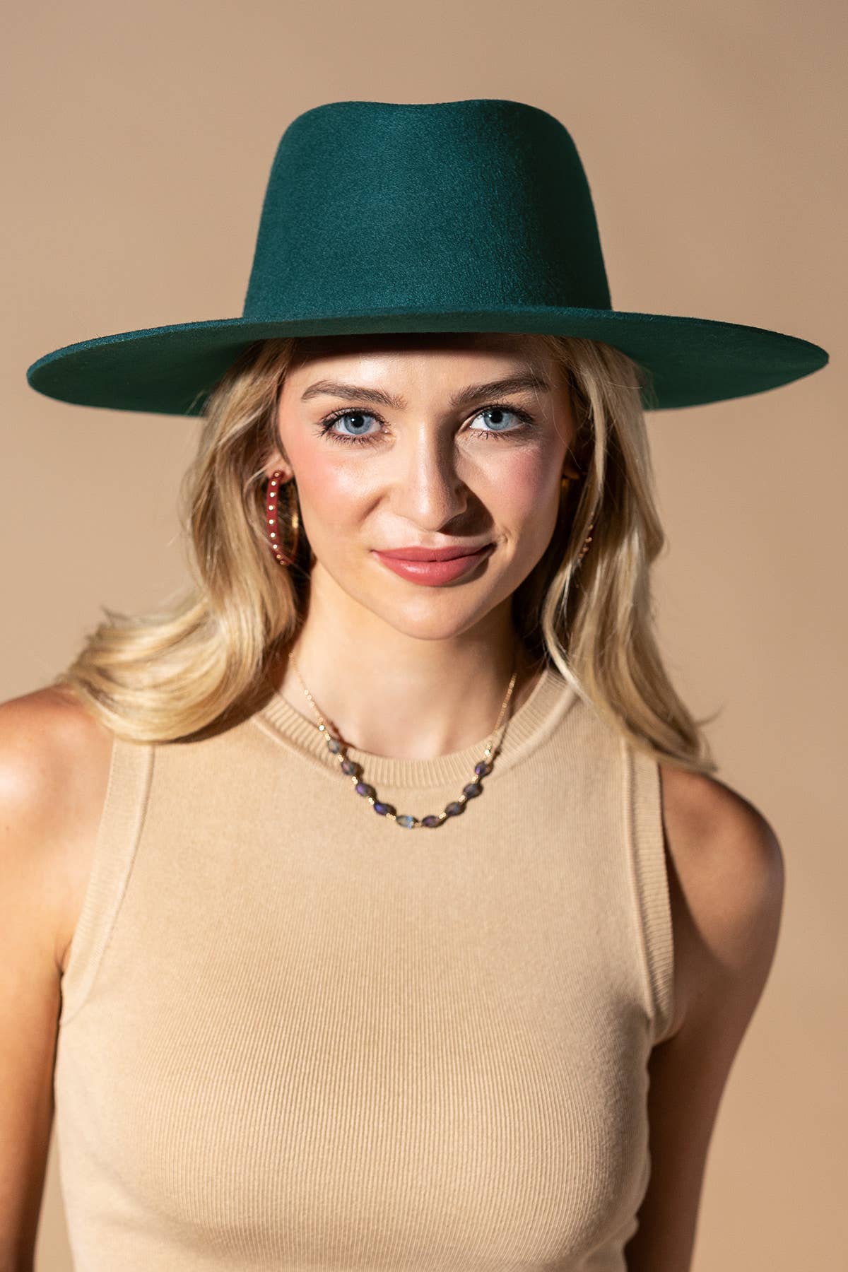 Australian Wool Triangular Panama Hat-Blank - Black / OS