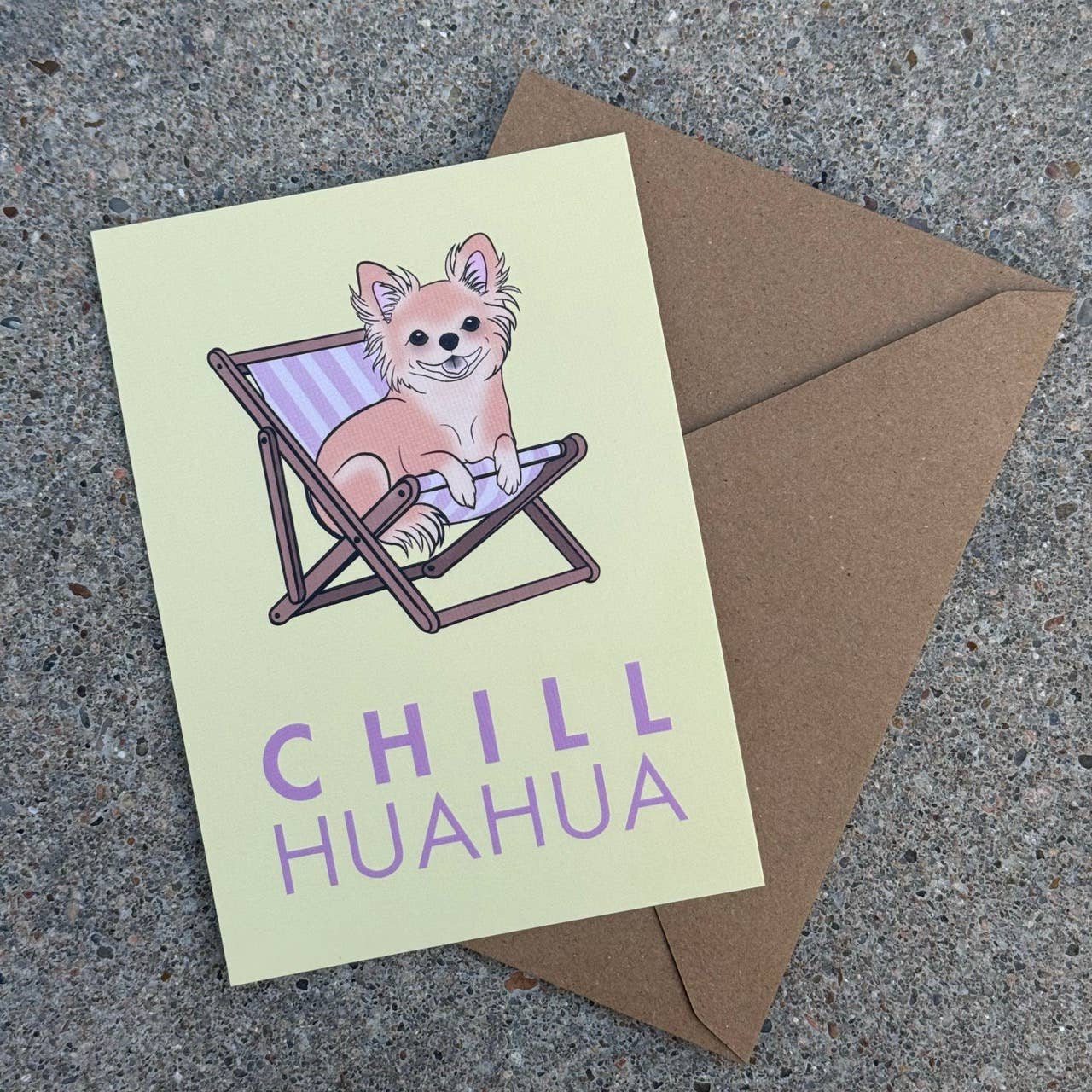 LOLLYPOPARTSTUDIO - Carte Chihuahua « Chillhuahua »