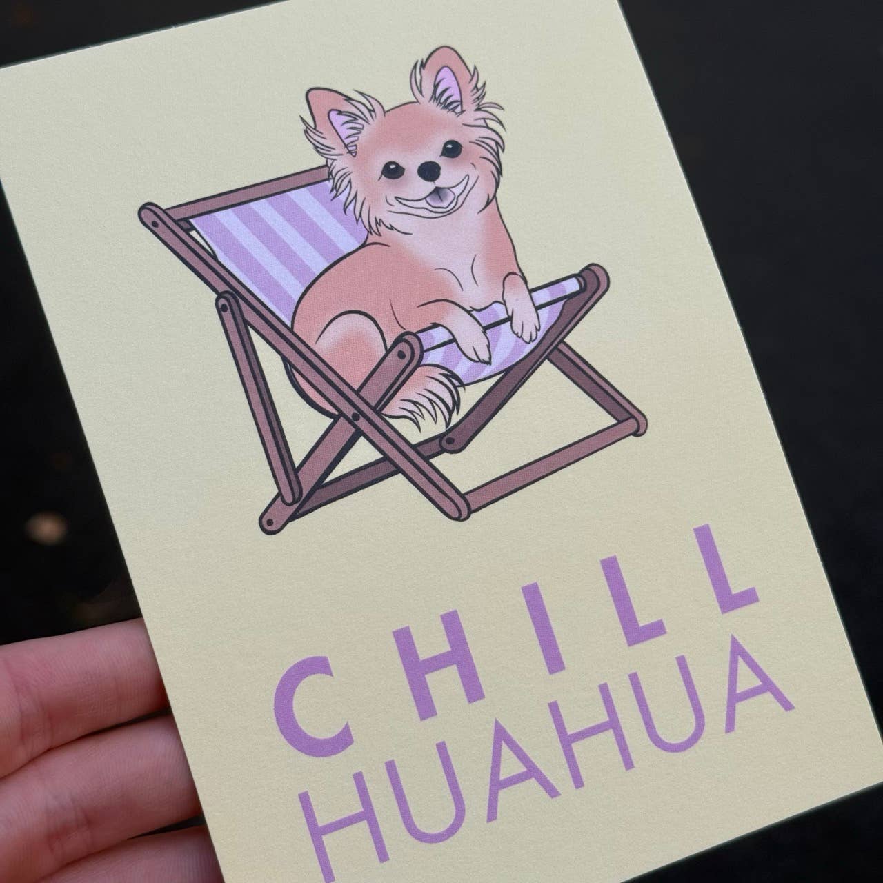 LOLLYPOPARTSTUDIO - Carte Chihuahua « Chillhuahua »