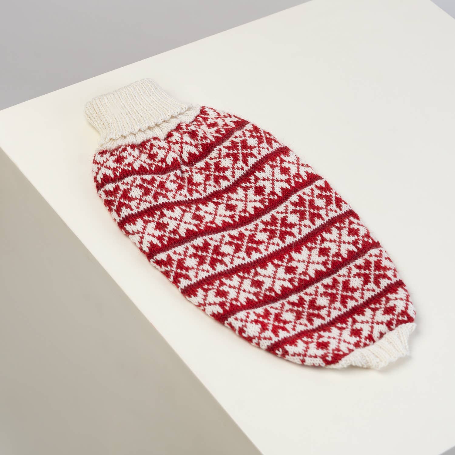 Christmas Snowflake Red Alpaca Dog Sweater