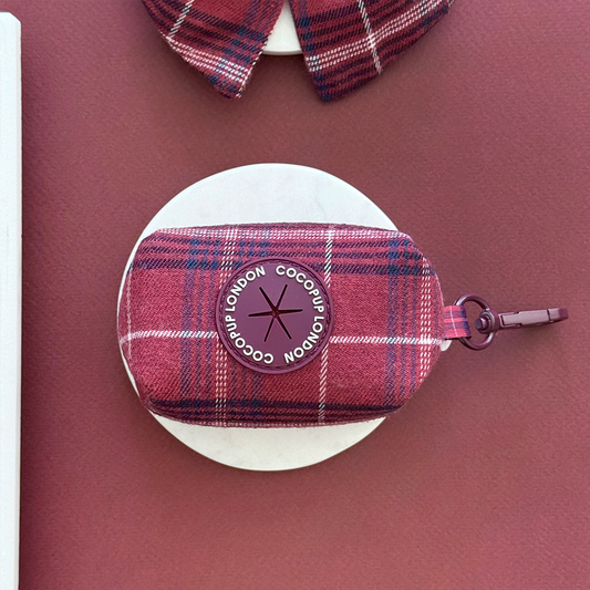 Poop Bag Holder - Mulberry Plaid