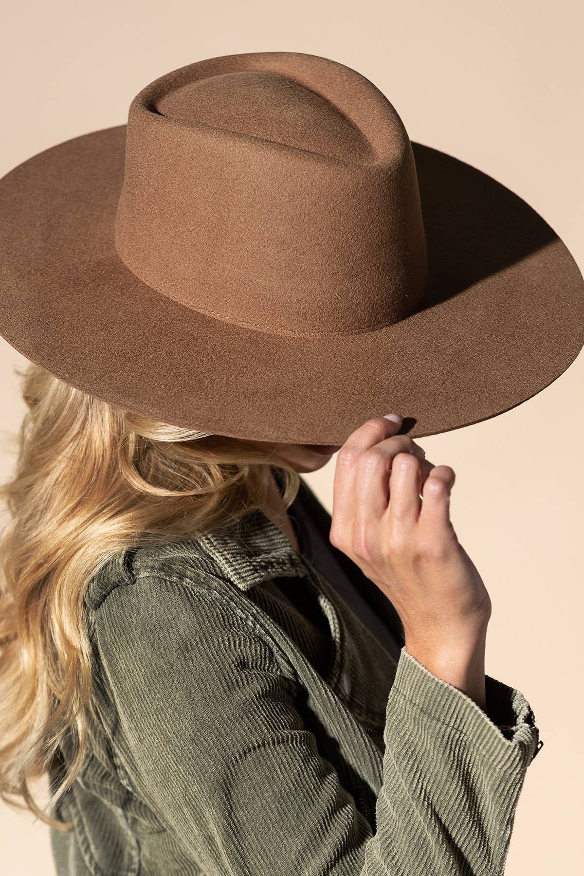 Australian Wool Triangular Panama Hat-Blank - Black / OS