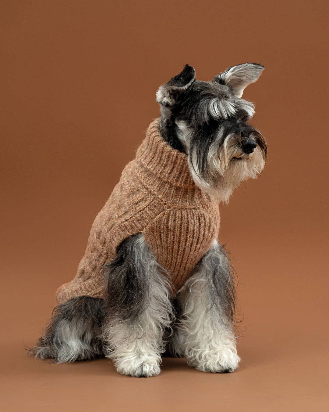 Waffle Basket Knit Alpaca Dog Sweater