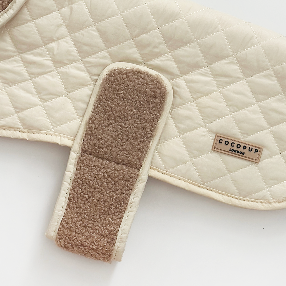 Cocopup London - LUXE Quilted Dog Coat - Creamy Chai