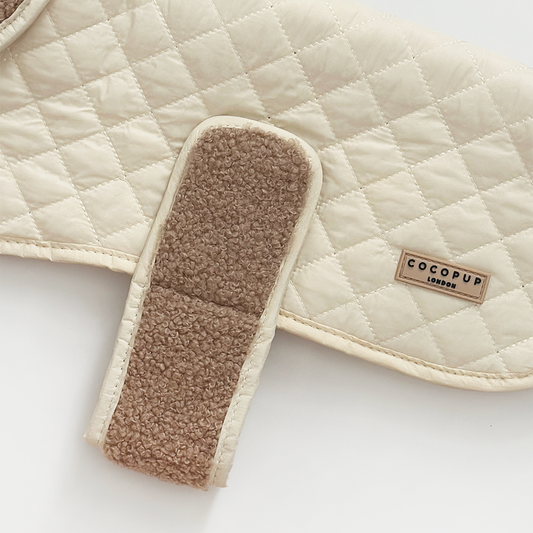 Cocopup London - LUXE Quilted Dog Coat - Creamy Chai