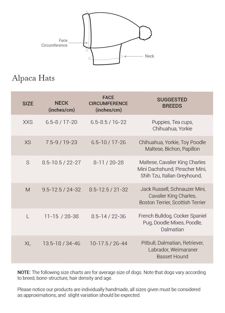 Woolly Winter Alpaca Dog Hat