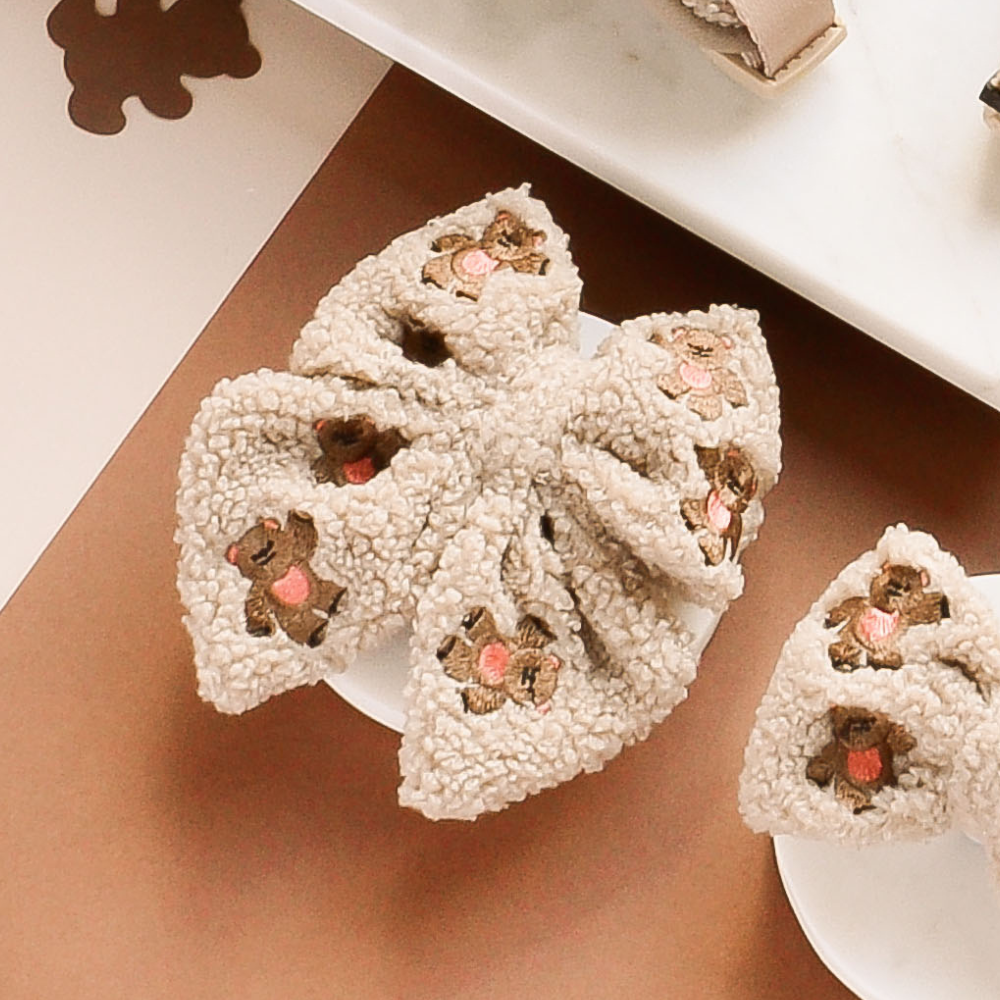 Teddy Sailor Bow Tie - Theo Embroidered