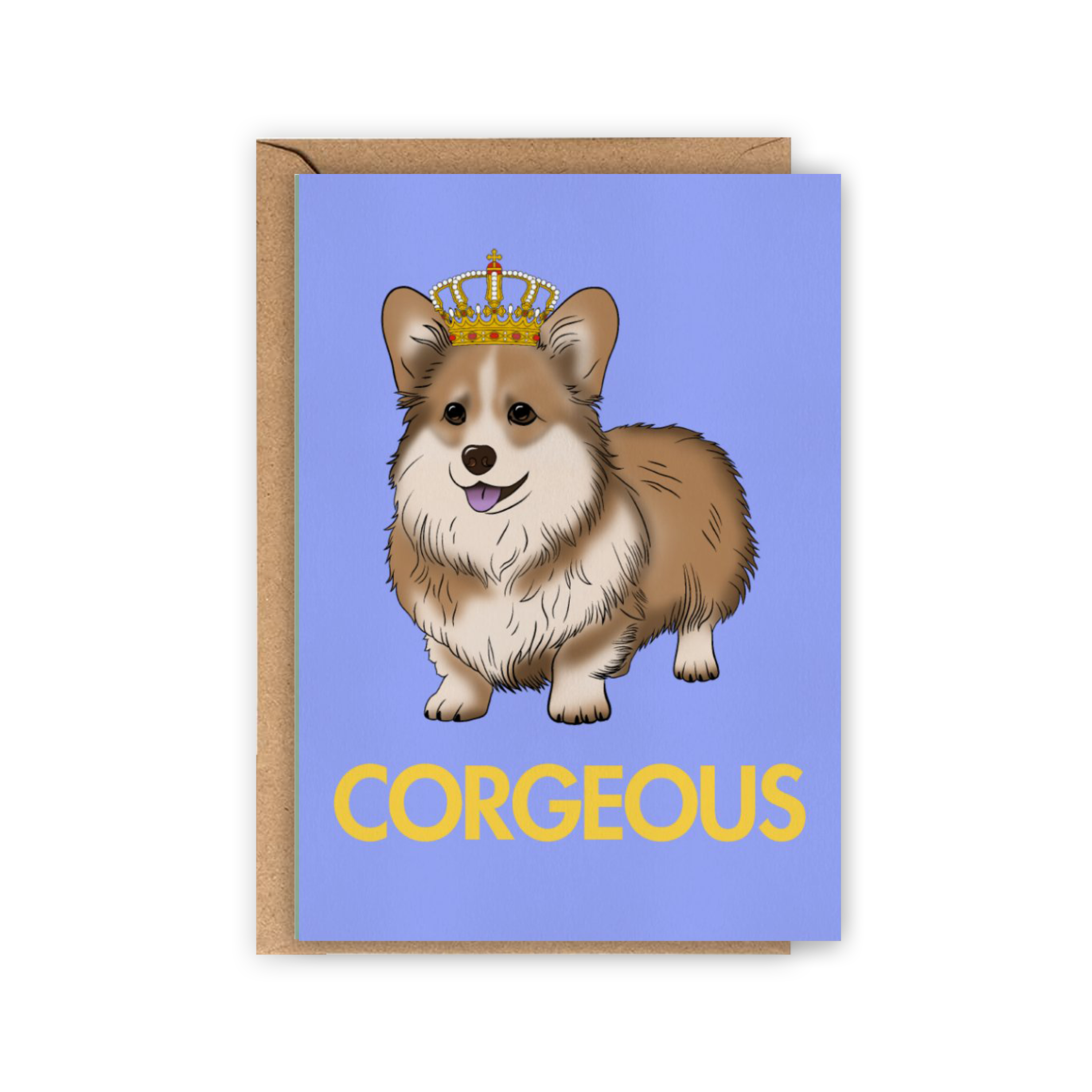 LOLLYPOPARTSTUDIO - Carte Corgi « Corgeous »