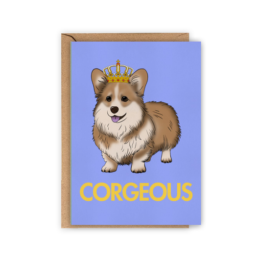 LOLLYPOPARTSTUDIO - Carte Corgi « Corgeous »