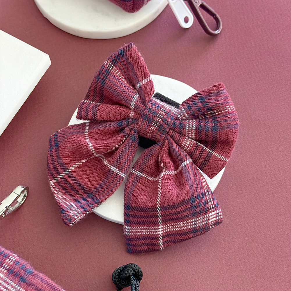 Sailor Bow Tie - Mulberry Plaid