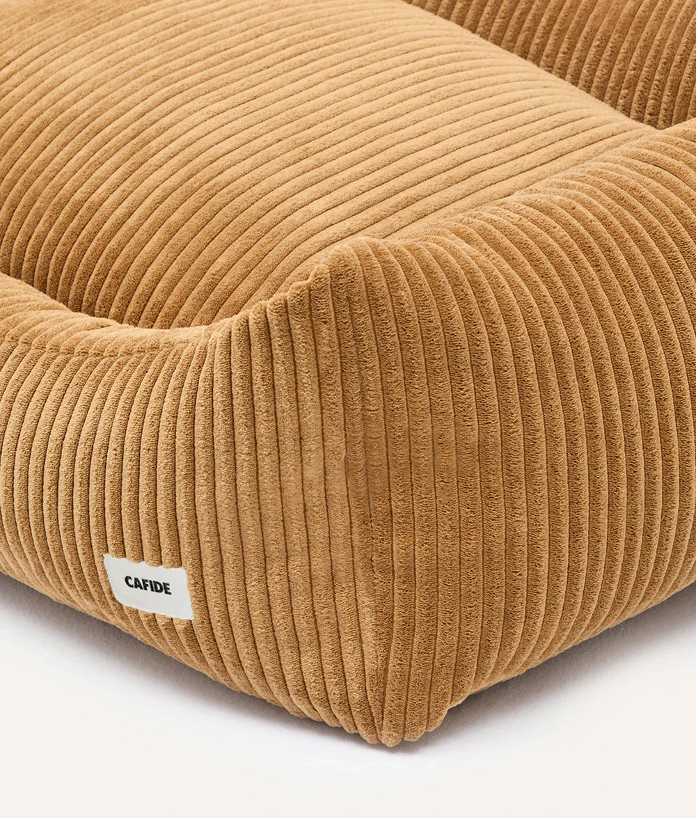 Mustard Corduroy Dog Bed - Snozy