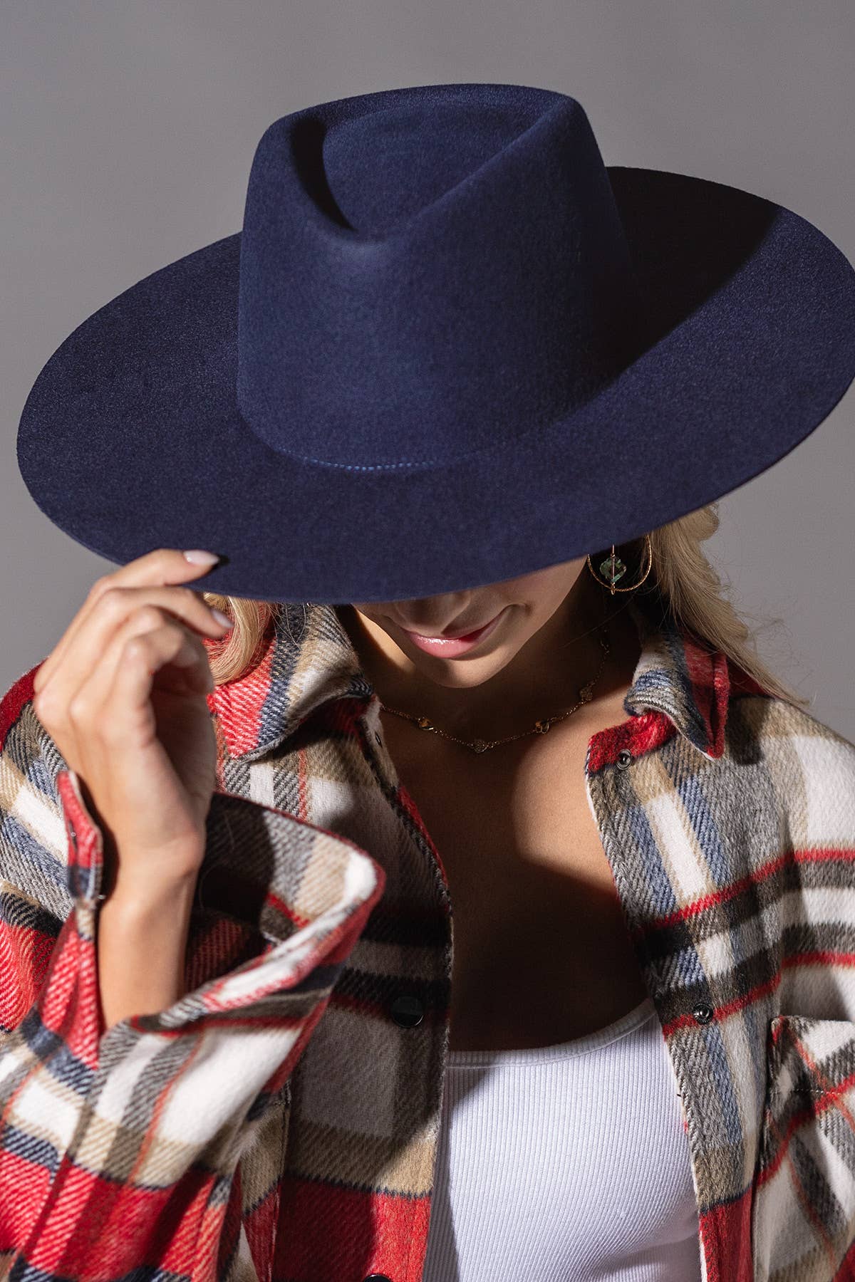 Australian Wool Triangular Panama Hat-Blank - RUST / OS