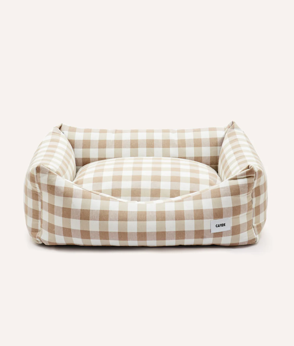 Snozy Beige Vichy Hundeseng