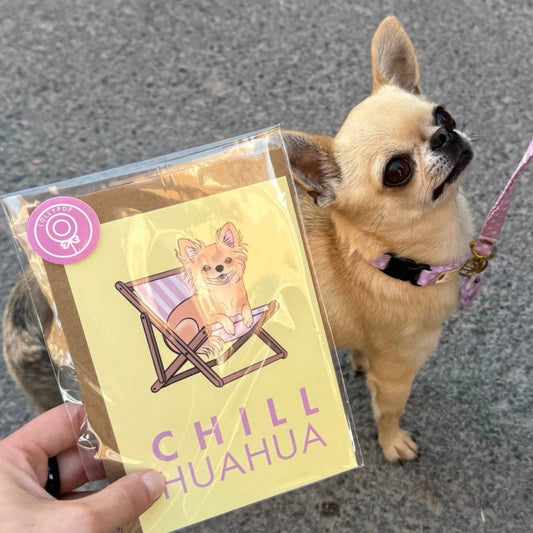 LOLLYPOPARTSTUDIO - Carte Chihuahua « Chillhuahua »