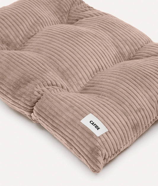 Beige Corduroy Dog Bed Cushion - Bela