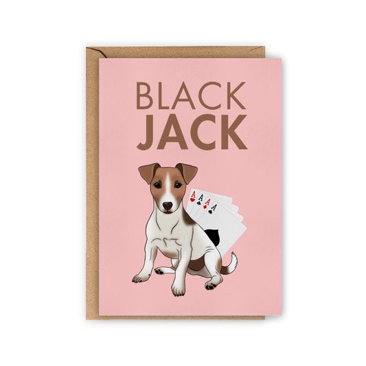 LOLLYPOPARTSTUDIO - Carte Jack Russell « Black Jack »