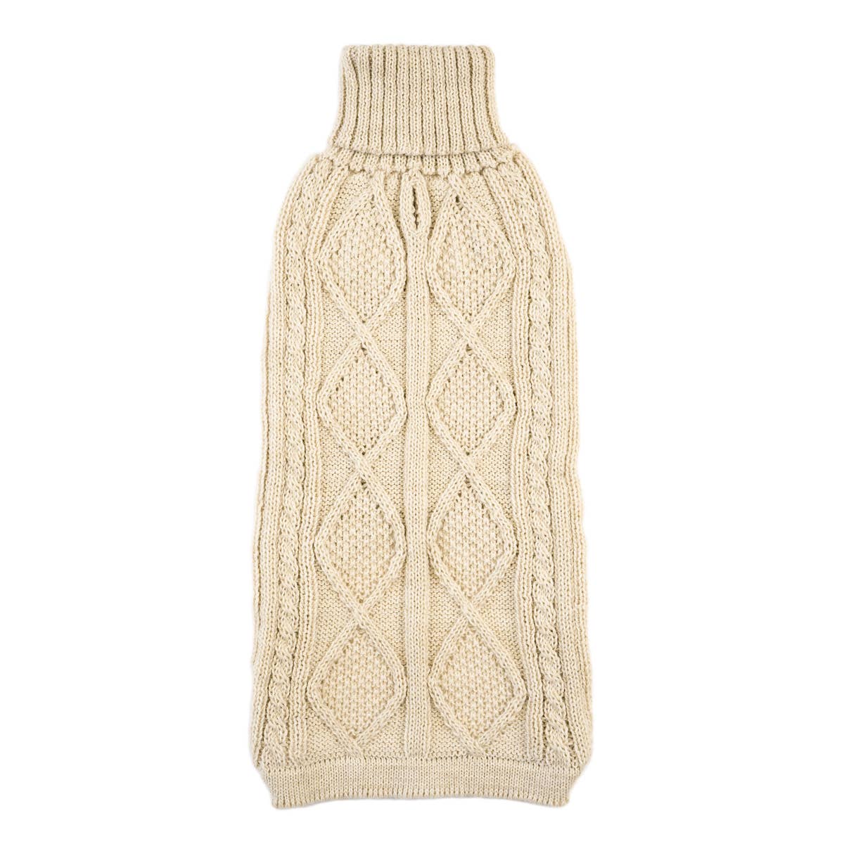 Ivory Aran Alpaca Dog Sweater