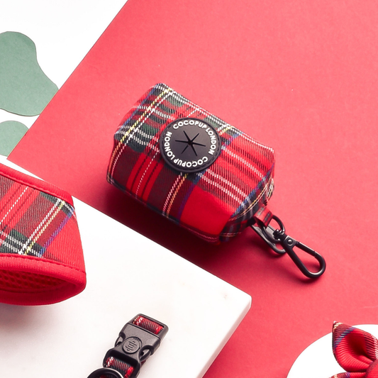 Tartan Poop Bag Holder