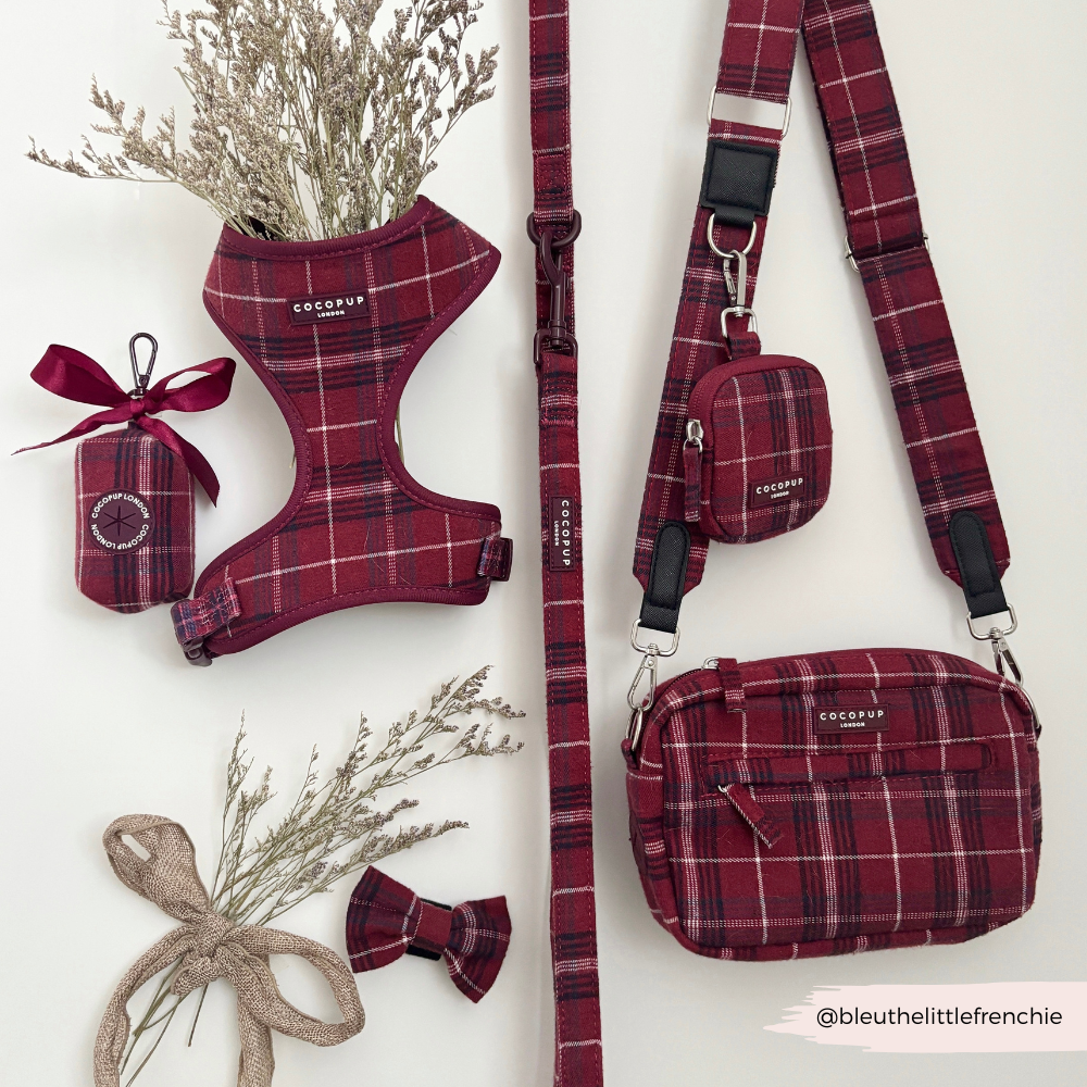 Poop Bag Holder - Mulberry Plaid