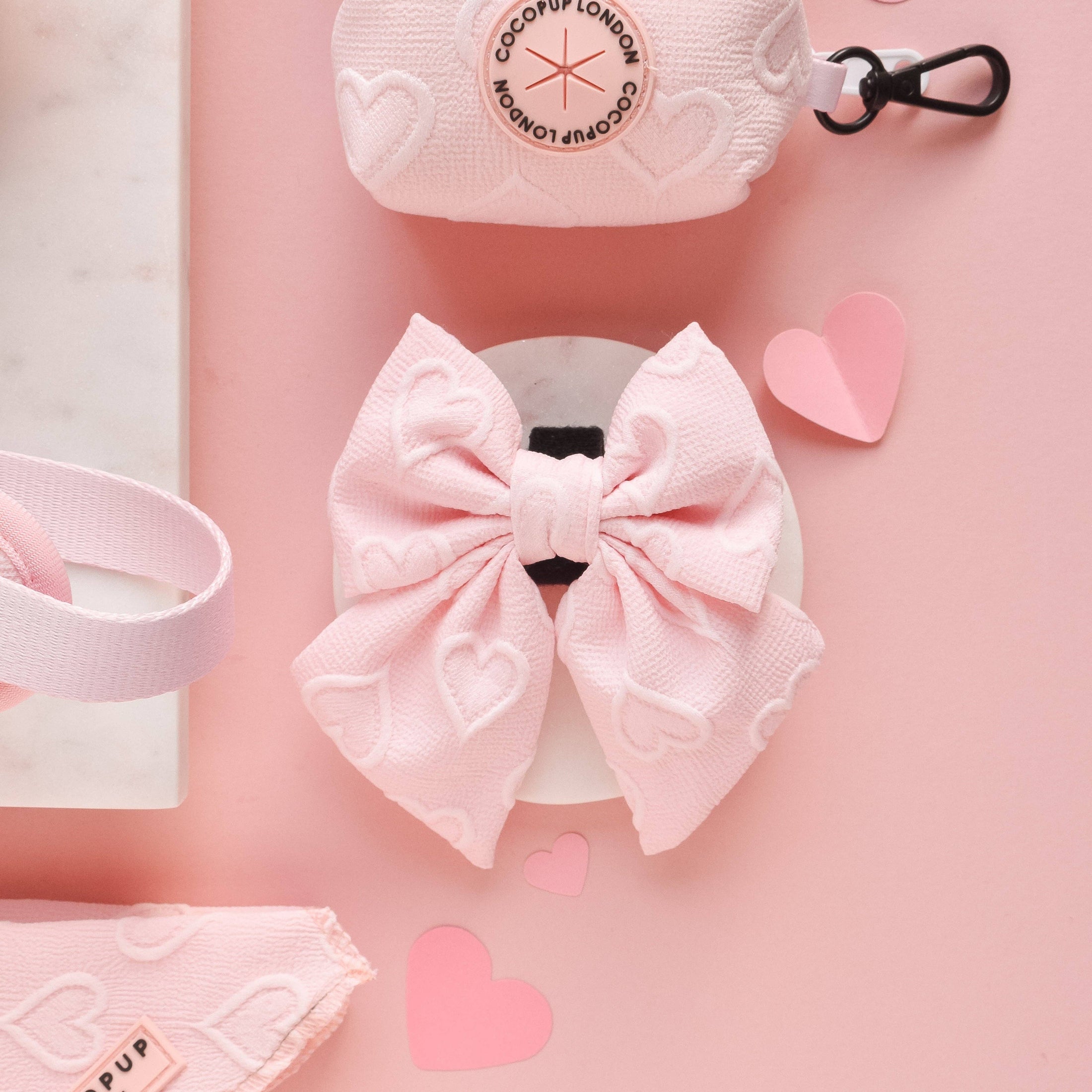 Pink Heart Luxe Sailor Bow