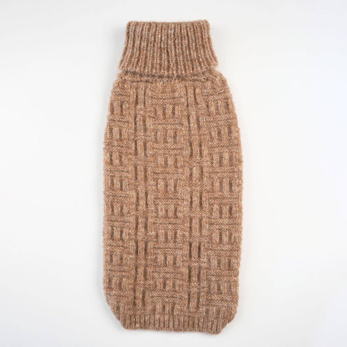 Waffle Basket Knit Alpaca Dog Sweater