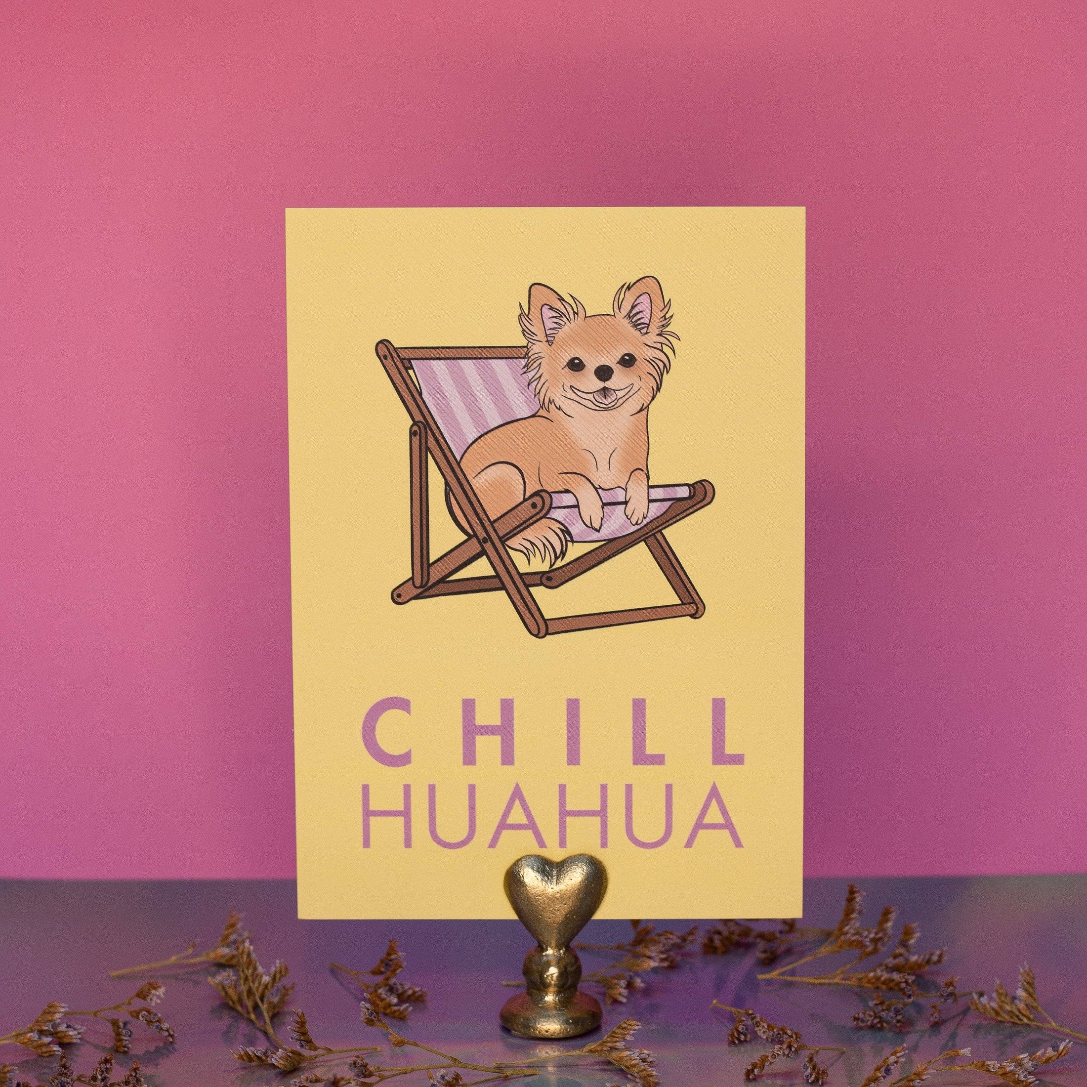 LOLLYPOPARTSTUDIO - Carte Chihuahua « Chillhuahua »